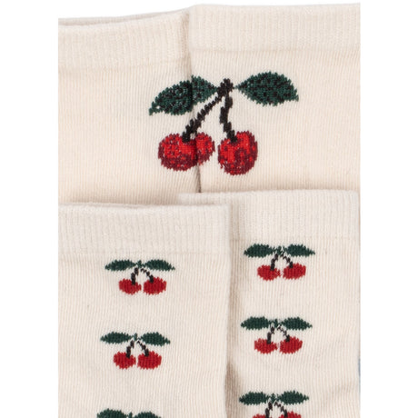 Konges Sløjd Cherry Mix 2 Pakke Jacquard Cherry Strømper