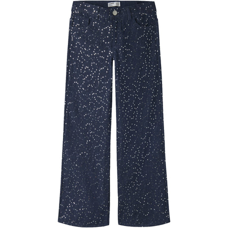 Name It Dark Blue Denim Sequins Nkfrose Wide Sequins Jeans 4415-Za