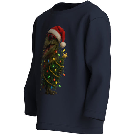 Name It Navy Blazer Dinosaur Nmmvosmas Ls Nreg Topp