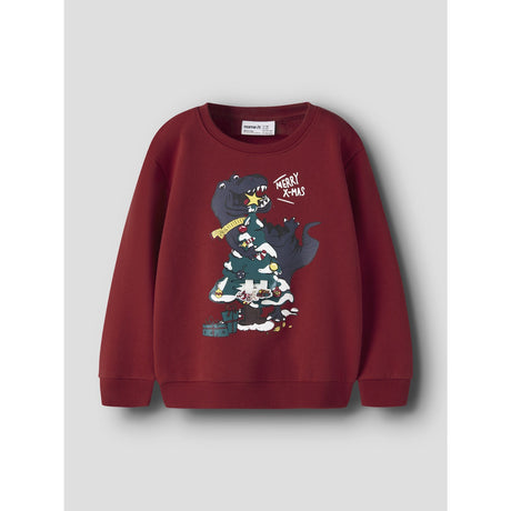 Name It Red Dahlia Nmmrane Ls Nreg Sweat Bru