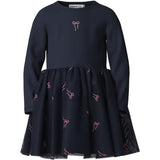 Name It Navy Blazer Bow Nmfveross Ls Tyll Kjole