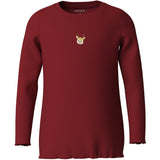 Name It Red Dahlia Reindeer Nmfvivemmas Ls Slim Topp