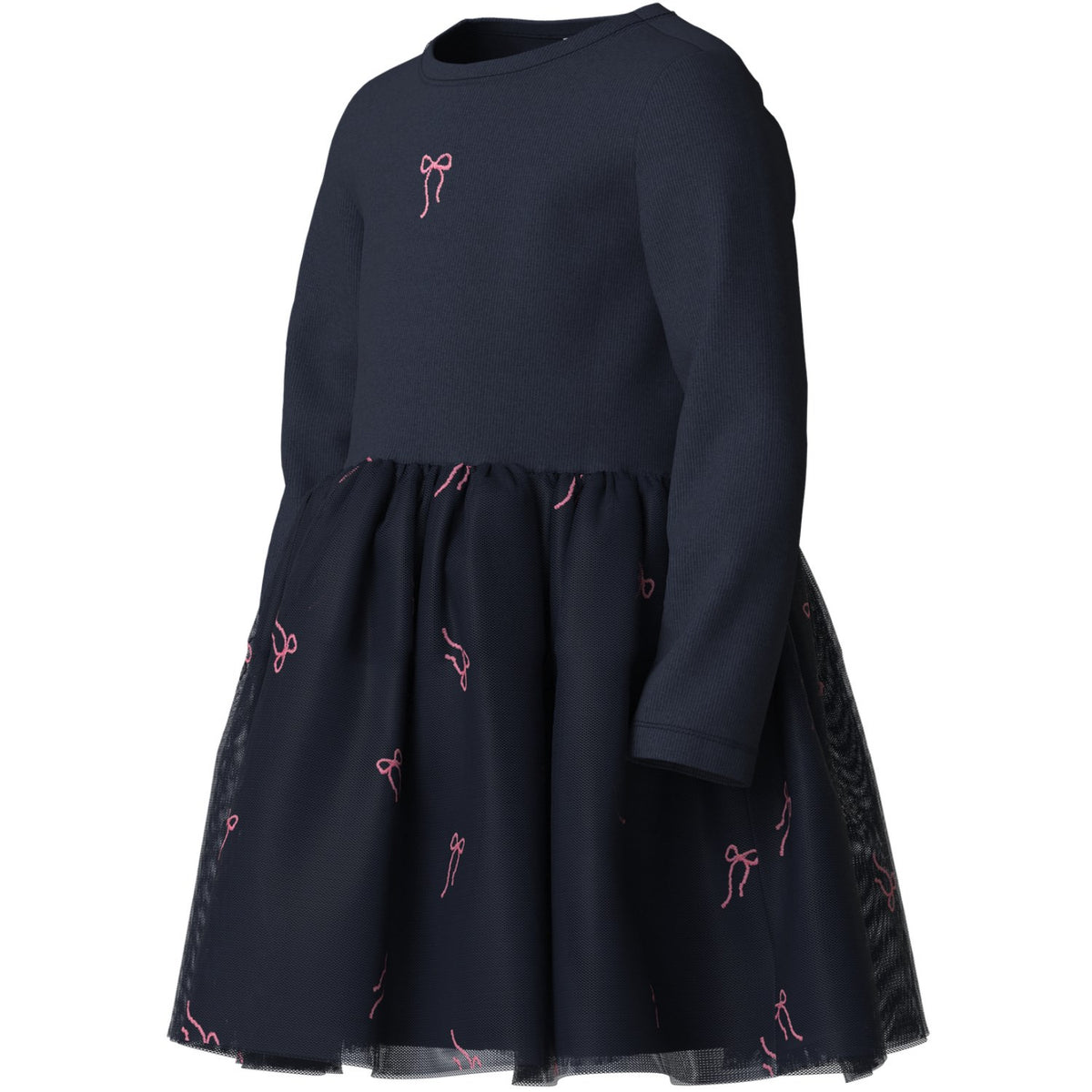 Name It Navy Blazer Bow Nmfveross Ls Tyll Kjole