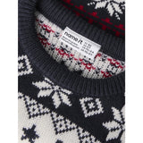 Name It Navy Blazer Nmnrismas Ls Strikk Cot