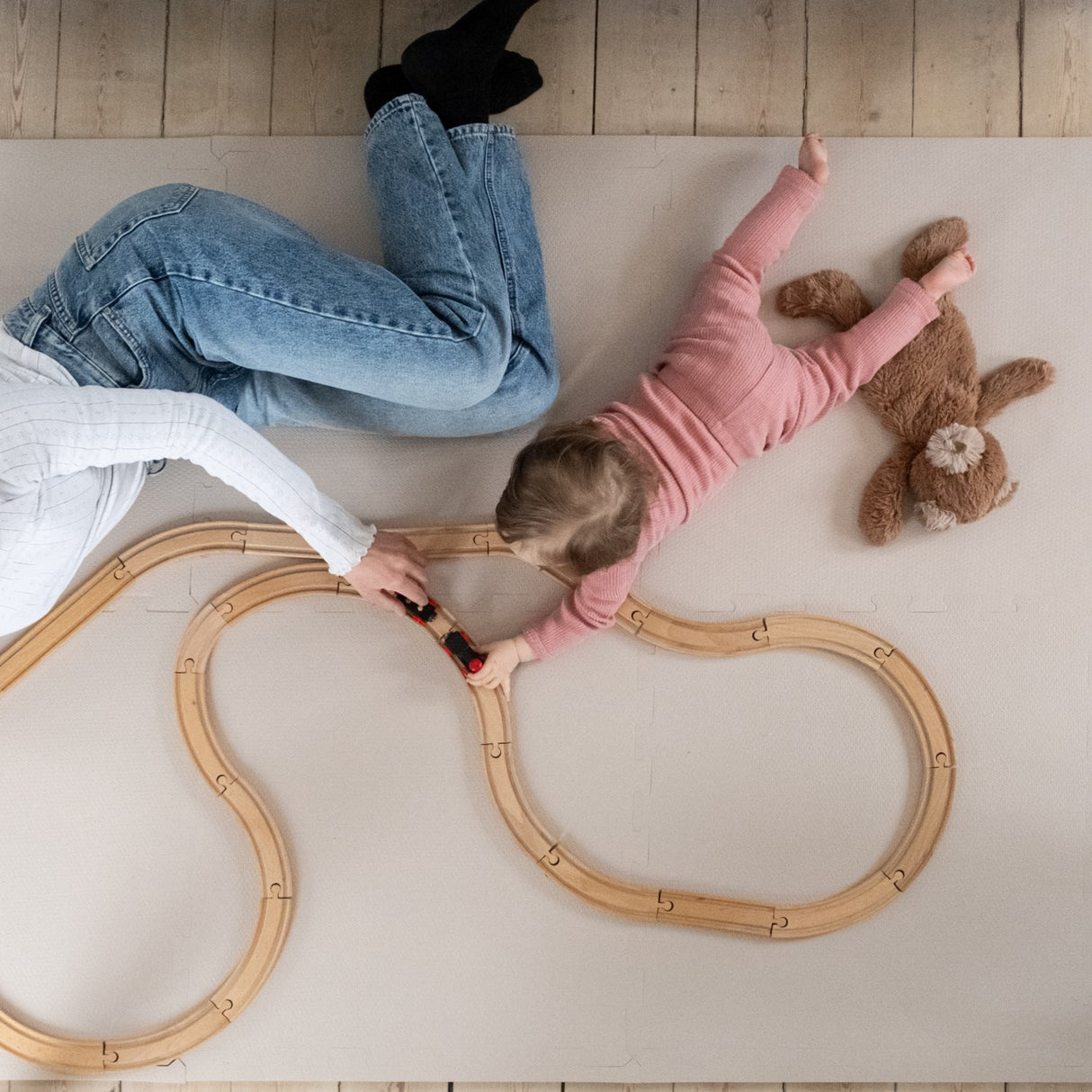 That's Mine Soft Brown Arie Foam Play Mat Square