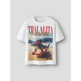 Name It Bright White Nkfadessa Brainr Ss Nreg Topp Lnoos Vde