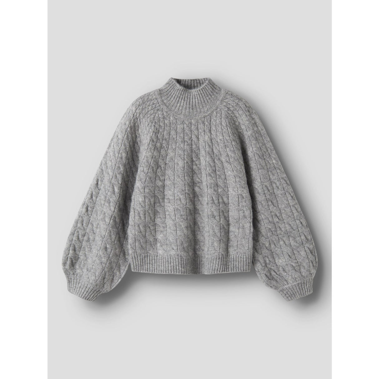 Name It Grey Melange Nkfnadalie Ls Strikk