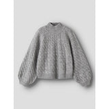 Name It Grey Melange Nkfnadalie Ls Strikk