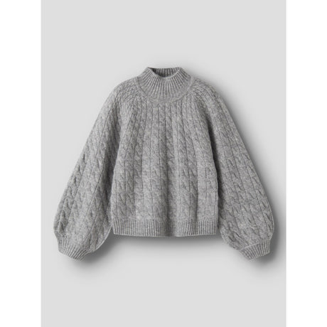 Name It Grey Melange Nkfnadalie Ls Strikk
