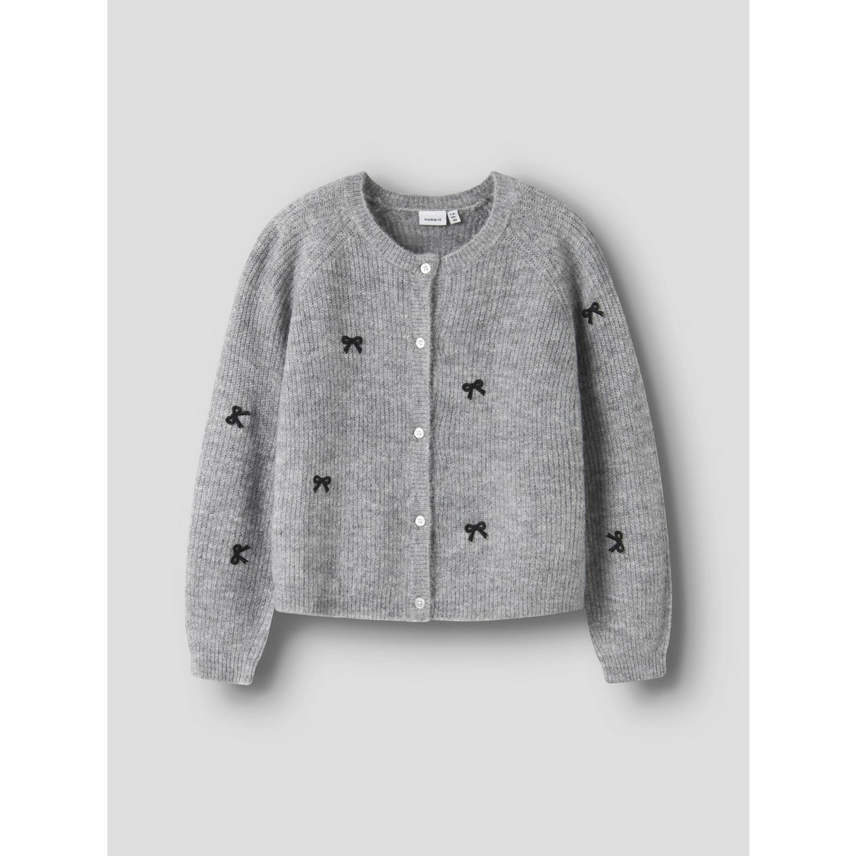 Name It Grey Melange Nkfrifey Ls Strikk Card