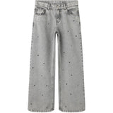 Name It Light Grey Denim Nkfrose Wide Heart Studs Jeans 2021-Za D