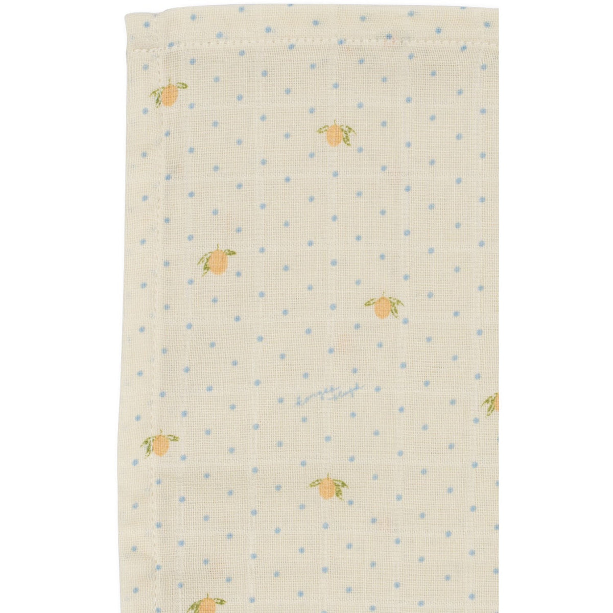 Konges Sløjd Lemon Dot 3 Pakke Muslin Cloth Gots