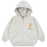Konges Sløjd Grey Melange Lou Sweat Zip Hette Gots