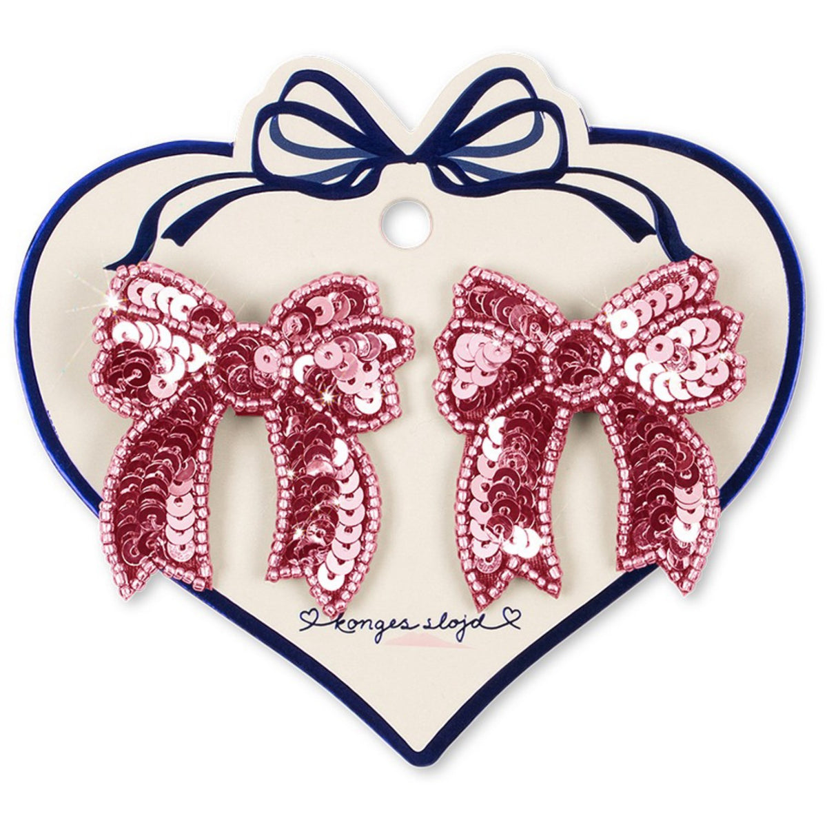 Konges Sløjd Rapture Rose 2 Pakke Paljet Bue Hair Clip