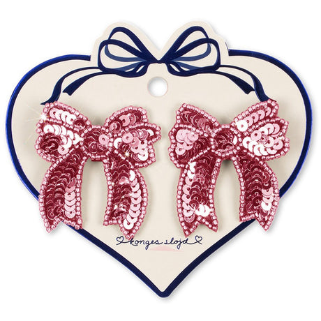 Konges Sløjd Rapture Rose 2 Pakke Paljet Bue Hair Clip