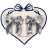 Konges Sløjd Silver 2 Pakke Paljet Bue Hair Clip