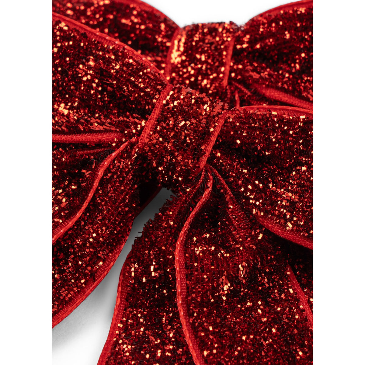 Konges Sløjd Red Glitter 2 Pakke Fløyel Dobbel Bue Hair Clips