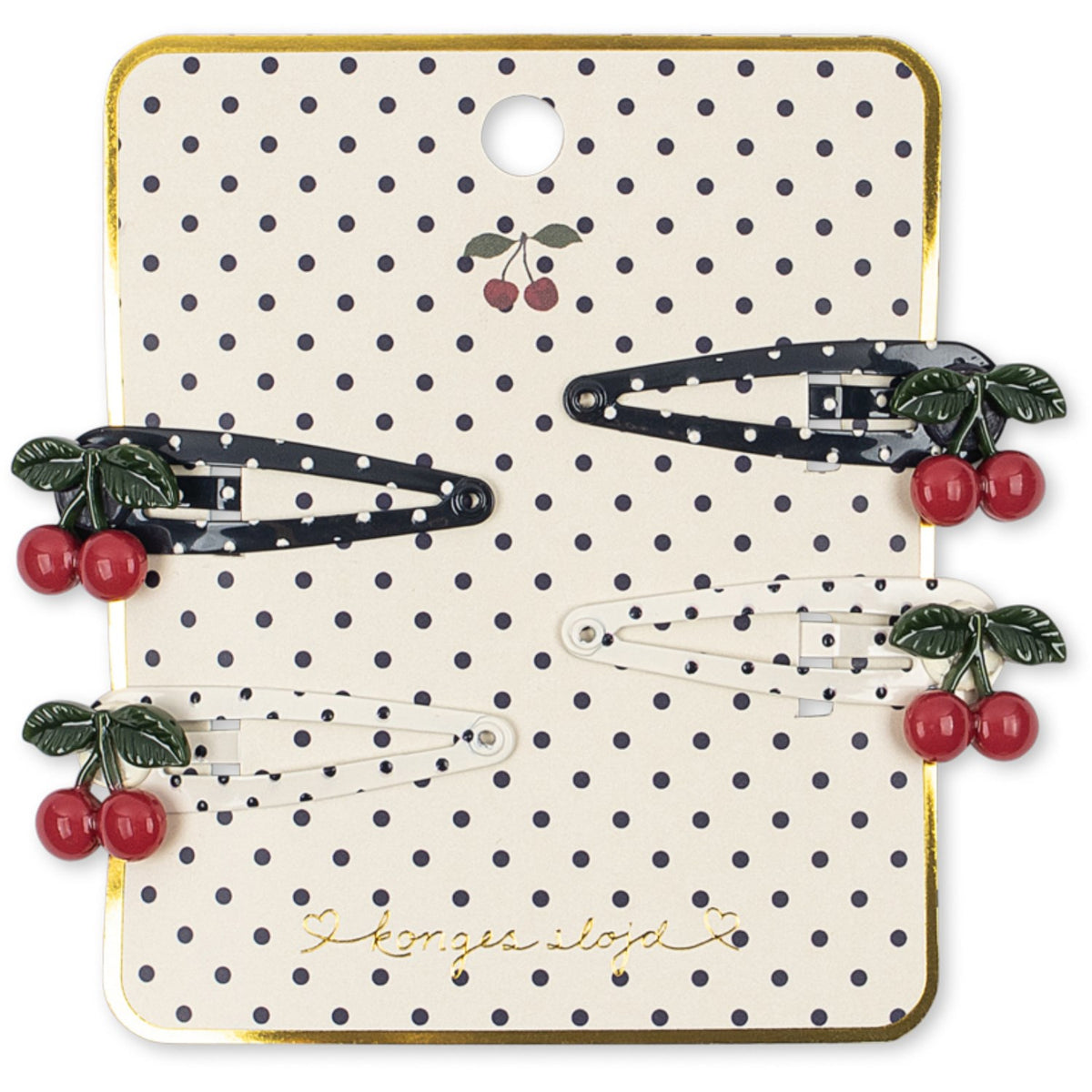 Konges Sløjd Multi 4 Pakke Cherry Dot Hair Clip