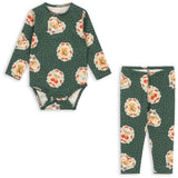 Konges Sløjd Deer Diary Green Basic Body/Pants Sett Gots