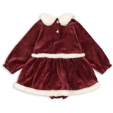 Konges Sløjd Red Dahlia Christmas Romper Kjole Grs