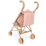 Konges Sløjd Pink Check Poppy Dukke Stroller Sett