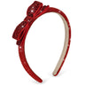 Konges Sløjd Red Glitter Fløyel Bue Hairbrace