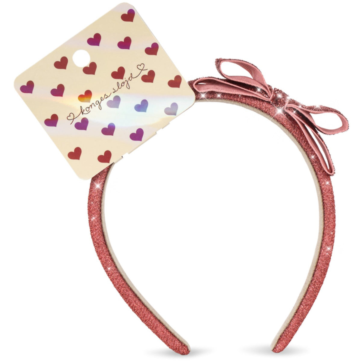Konges Sløjd Rose Glitter Fløyel Bue Hairbrace