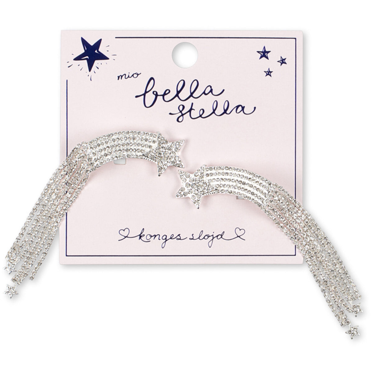 Konges Sløjd Silver Mix 2 Pakke Sparkly Star Hairclip