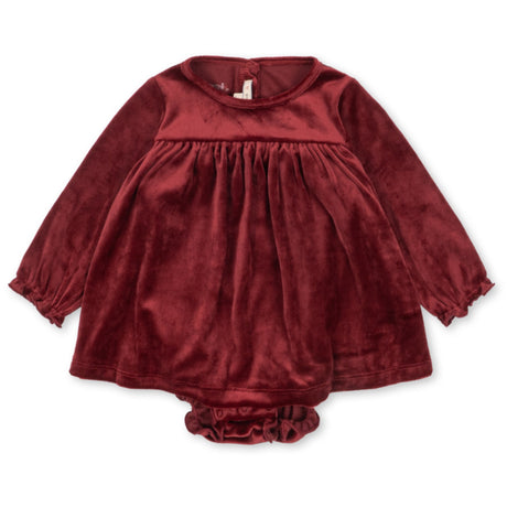 Konges Sløjd Red Dahlia Jingle Romper Kjole Grs