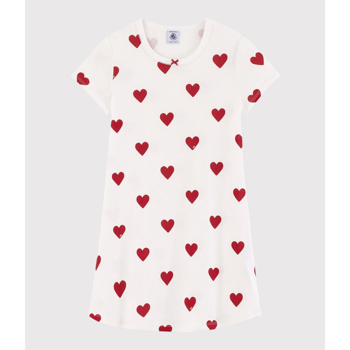 Petit Bateau MARSHMALLOW/TERKUIT Kort Ermer Kjole