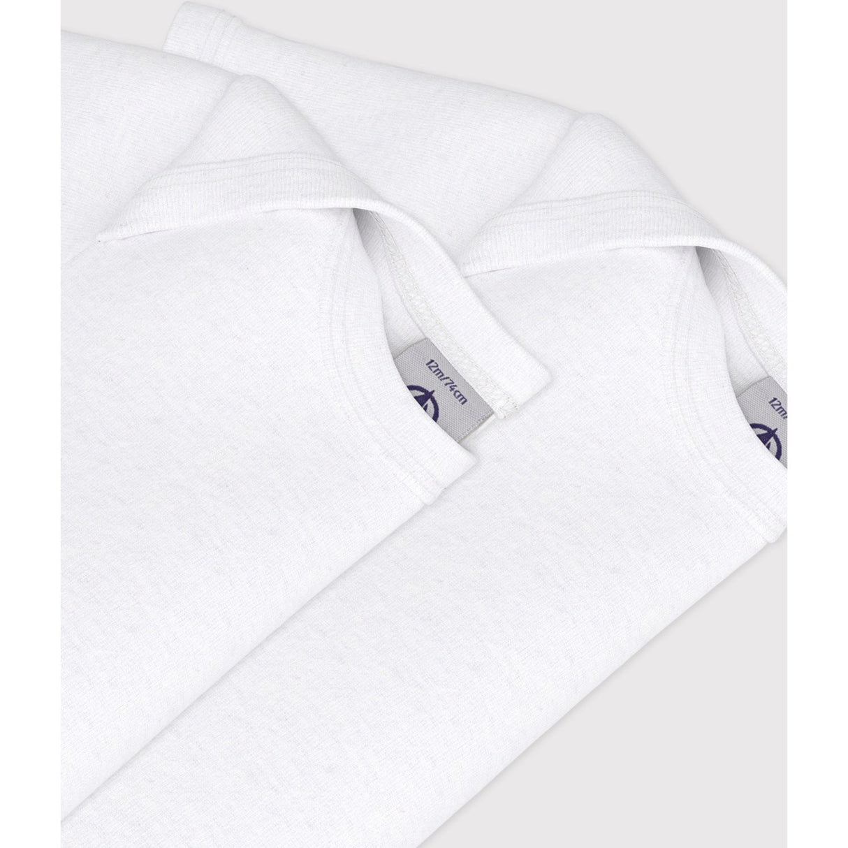 Petit Bateau White 2-pakning Body
