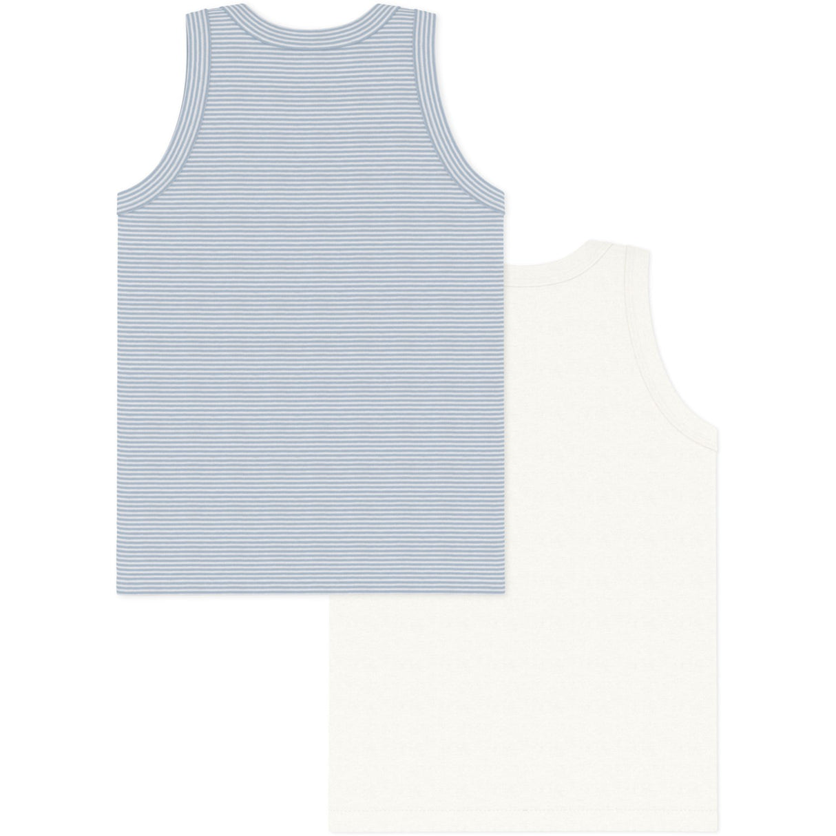 Petit Bateau Blue Stripe Undershirt 2-pakning
