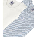 Petit Bateau Blue Stripe Undershirt 2-pakning