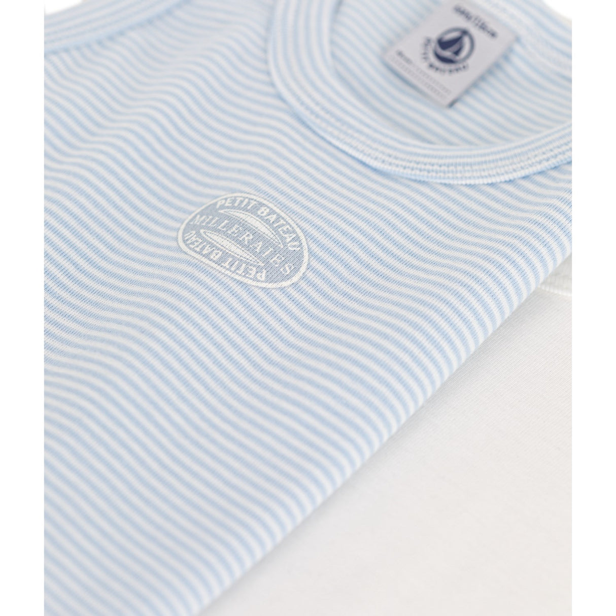 Petit Bateau Blue Stripe Undershirt 2-pakning