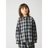 brunobruno nation Mood Indigo Blue Check Virgil Navy Check Skjorte