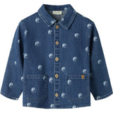 Lil'Atelier Dark Blue Denim Nmmlivo Ls Loose Dnm Skjorte 2001-Se Lil