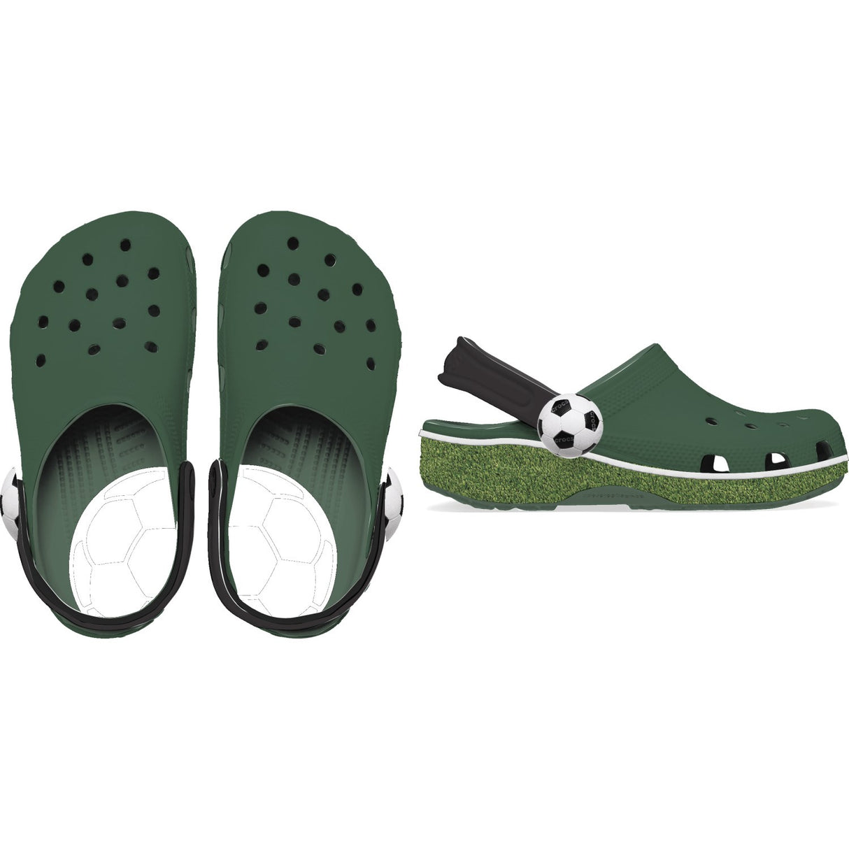 Crocs Turf Green Classic Soccer Turf Clog T Tgr