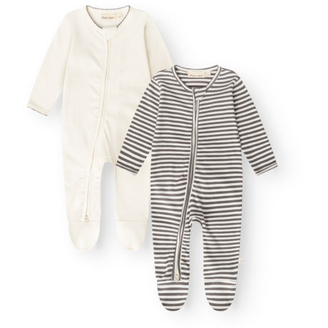 That's Mine Dark Grey Stripe Jona Heldrakt 2-Pakning