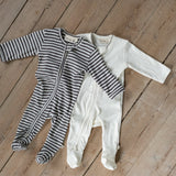 That's Mine Dark Grey Stripe Jona Heldrakt 2-Pakning