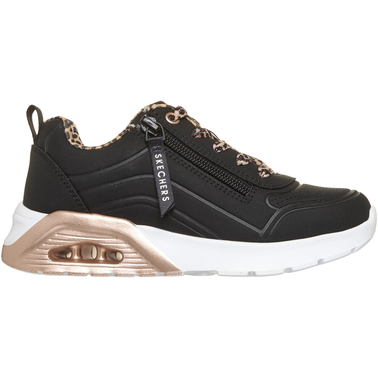 Skechers Black Uno Lite 2.0 - Leopard Stride