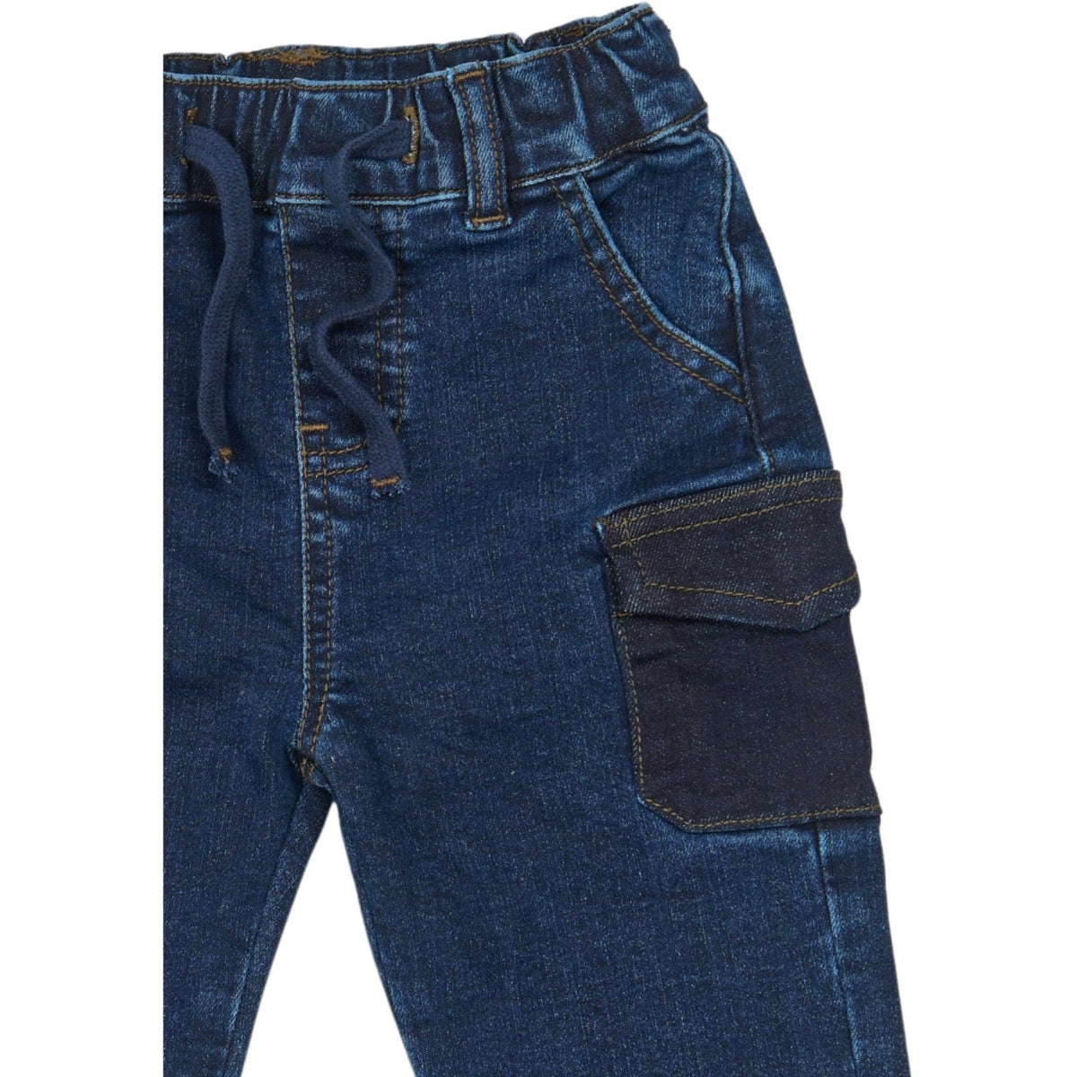 Petit Piao Blue Denim Ppgelm Denim Bukser