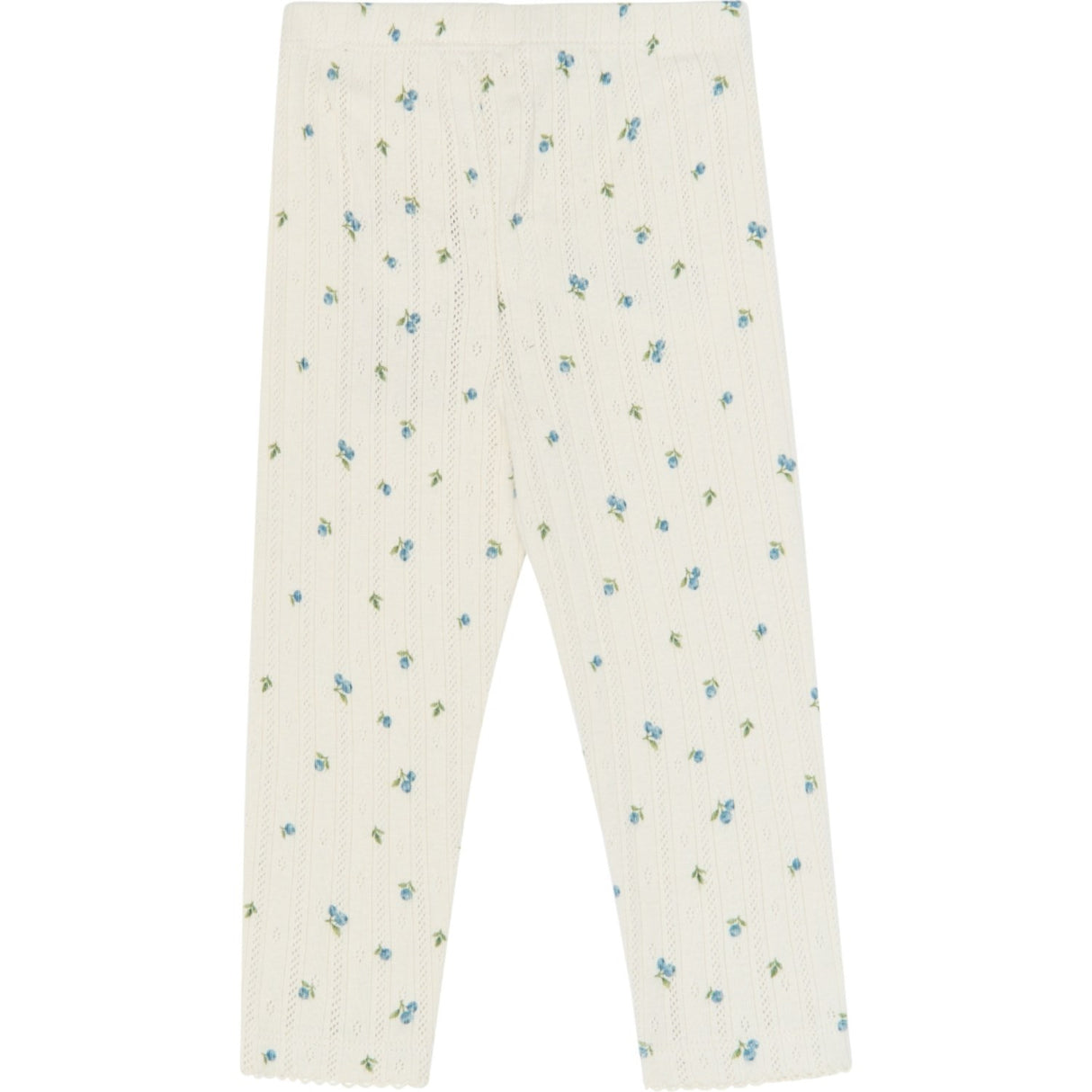 Petit Piao Eggnog Blueberry Aop Ppgracie Pointelle Leggings