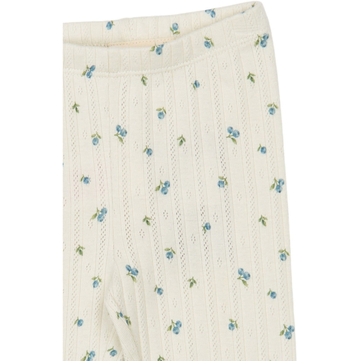 Petit Piao Eggnog Blueberry Aop Ppgracie Pointelle Leggings