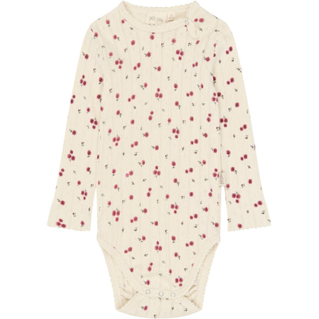 Petit Piao Eggnog Rosehip Aop Ppgracie L_S Pointelle Body