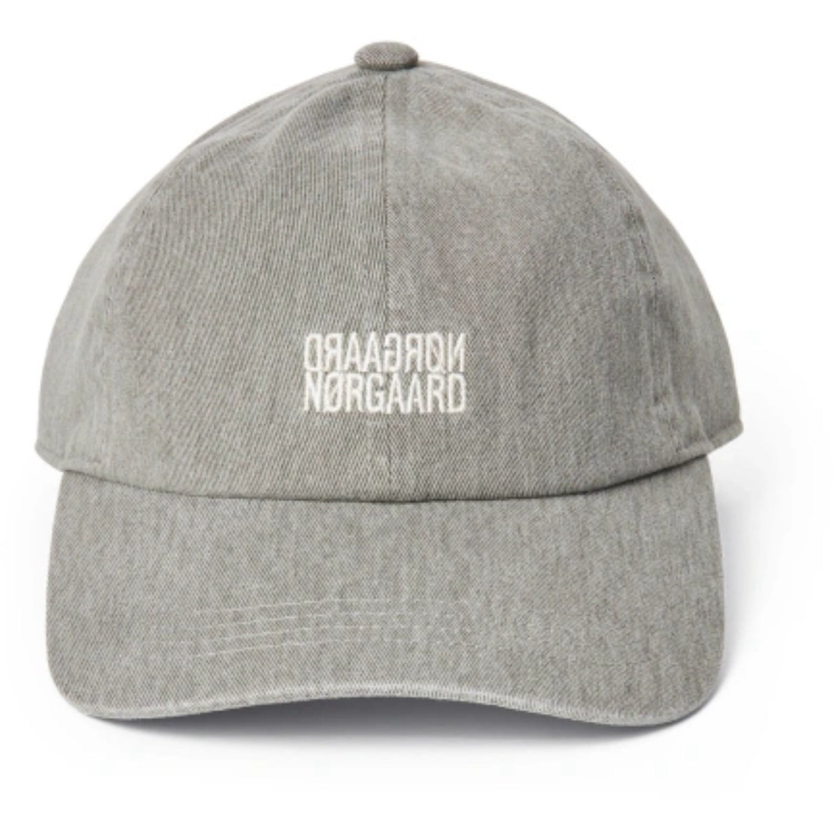 Mads Nørgaard Grey Melange Washed Bomull Twill Speil Coal Caps