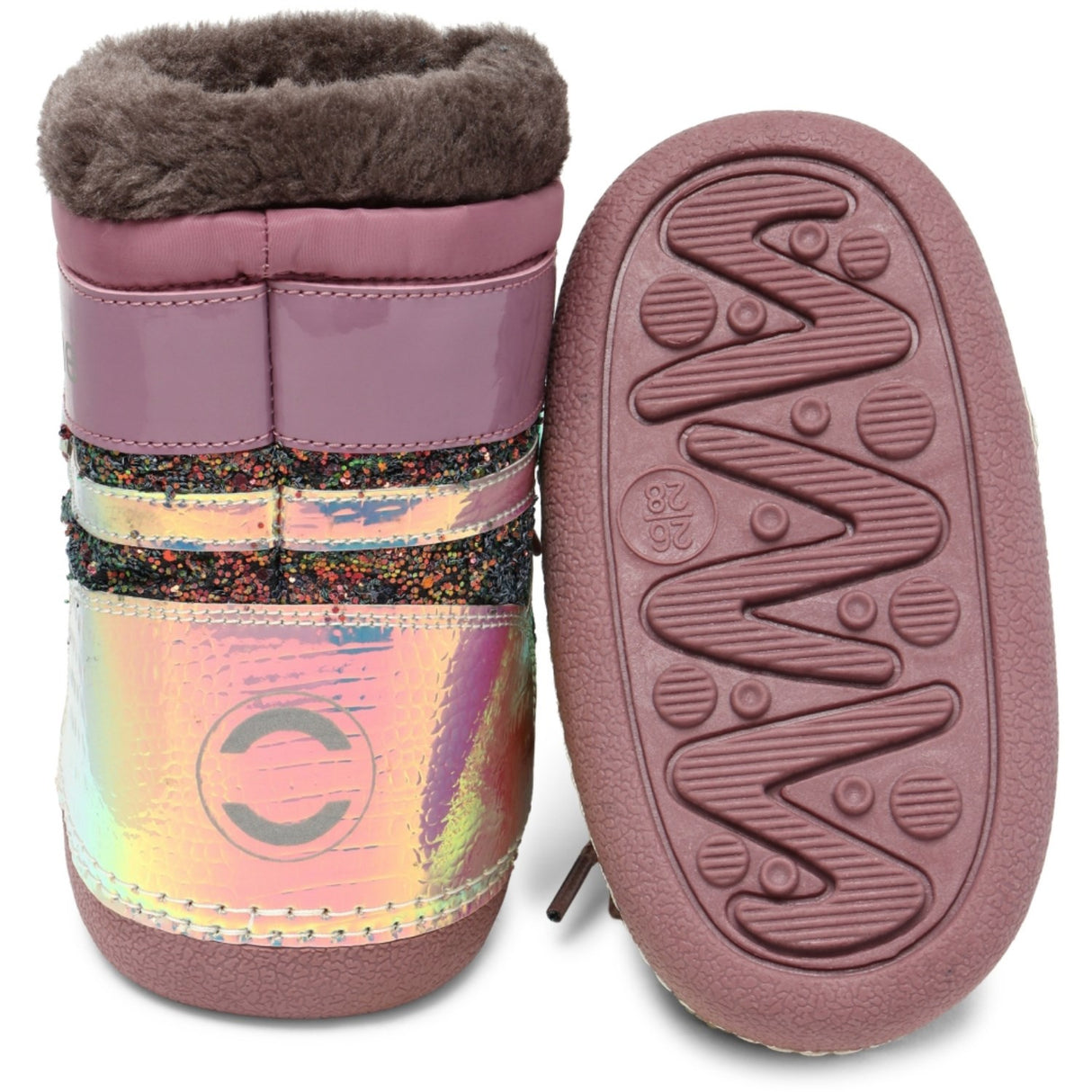 Mikk-Line Rose Brown Snøstøvler Glitter