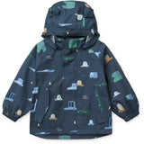 LIEWOOD Cars / Classic Navy Manu Regntøy Sett