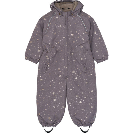 Mikk-Line Snowflake AOP Polyester Junior Drakt - Glitter