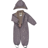 Mikk-Line Snowflake AOP Polyester Junior Drakt - Glitter