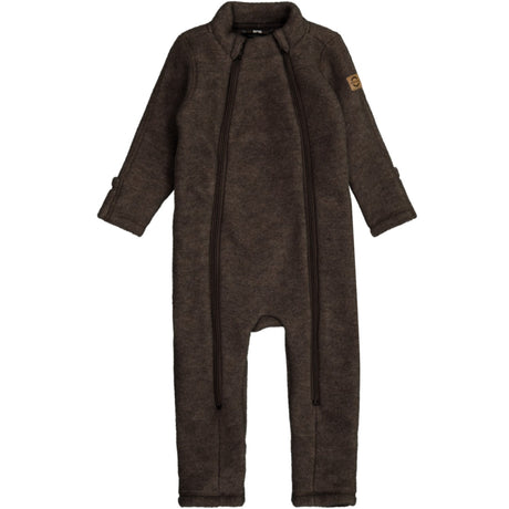 Mikk-Line Dark Brown Melange ulldress